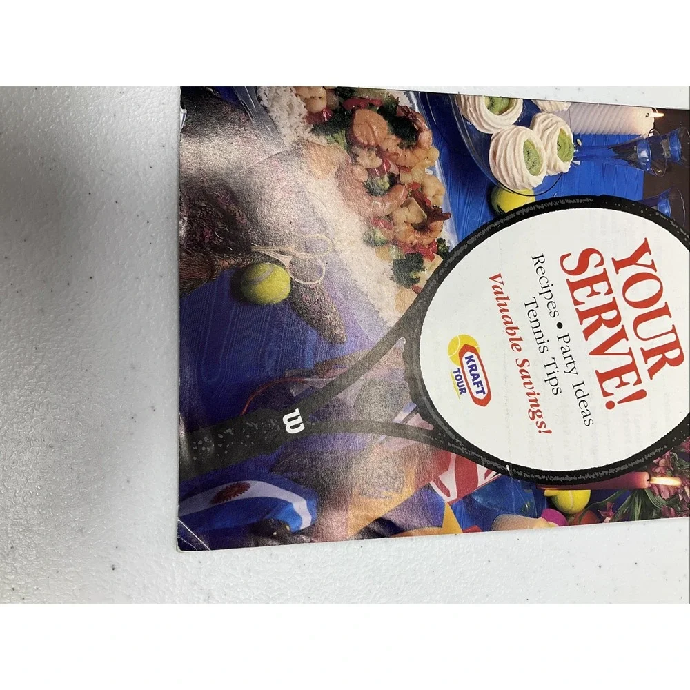 tennis Kraft tour 1993‎ Graf Sabatini Seles Navratilova YOUR  SERVE recipes book